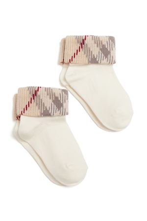 calzini in cotone bianco BURBERRY KIDS | 8096368A1464